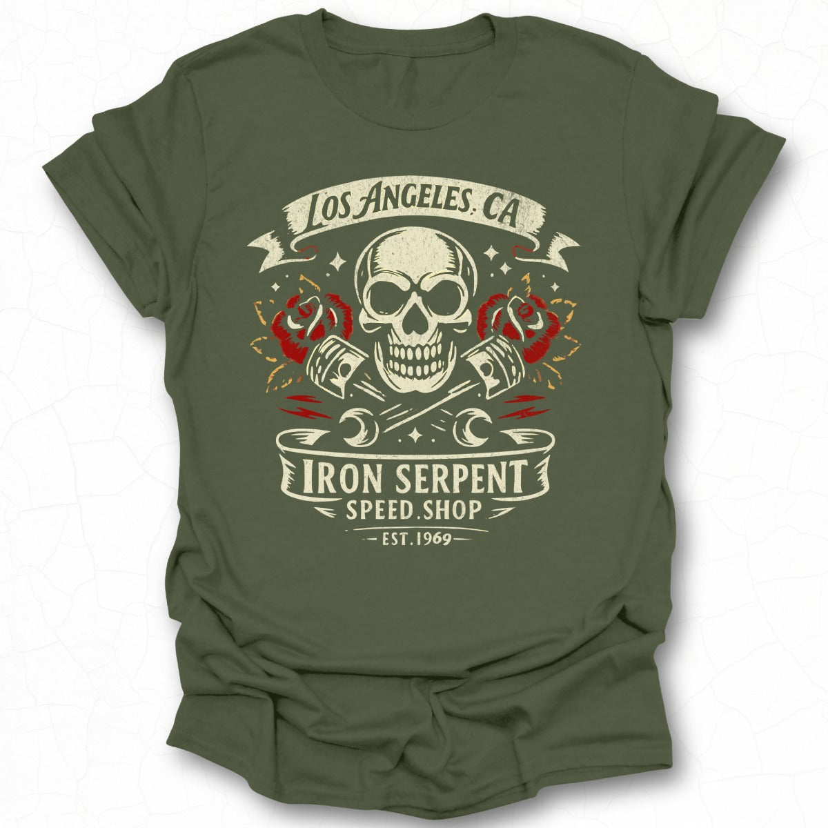 Los Angeles CA Iron Serpent Speed Shop Est 1969 shirt