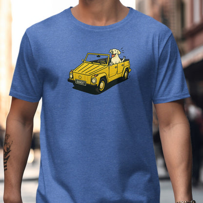 Dog Driving Yellow Car Graphic T-shirt product type