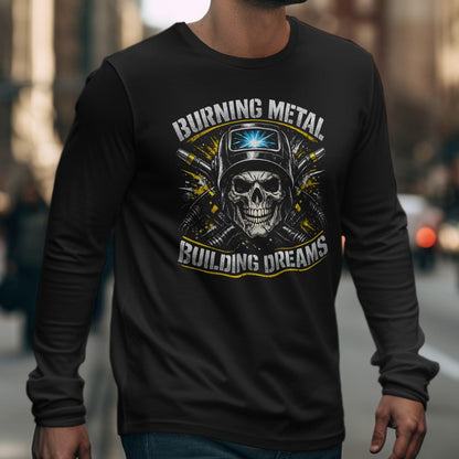 Burning Metal Building Dreams Long Sleeve Shirt