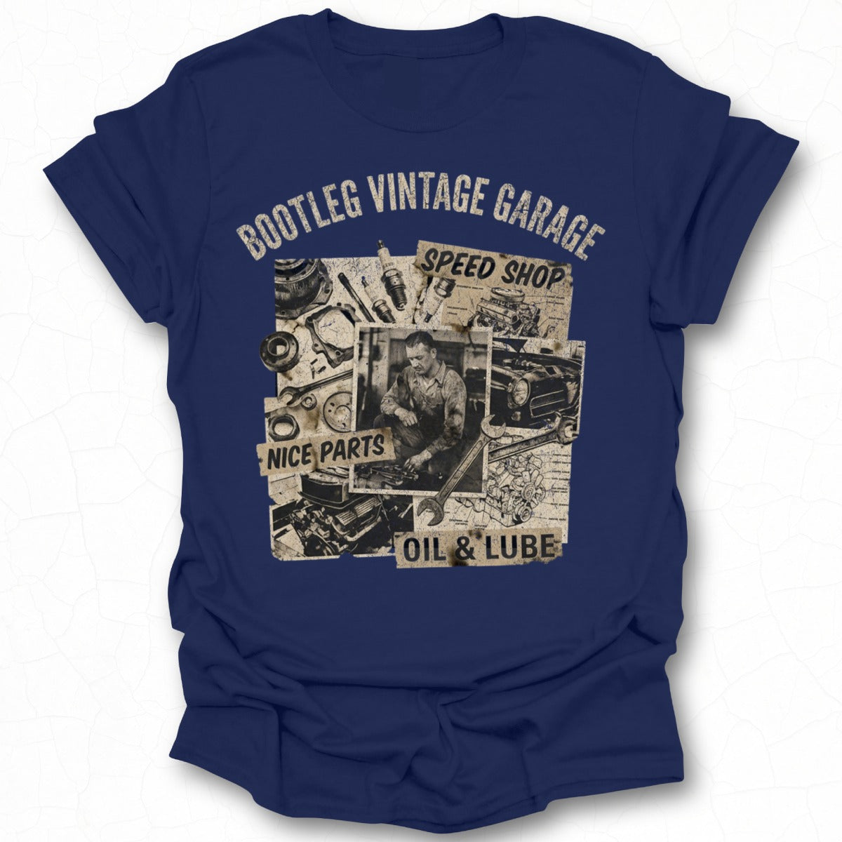 Bootleg Vintage Garage Speed Shop Oil & Lube T-shirt