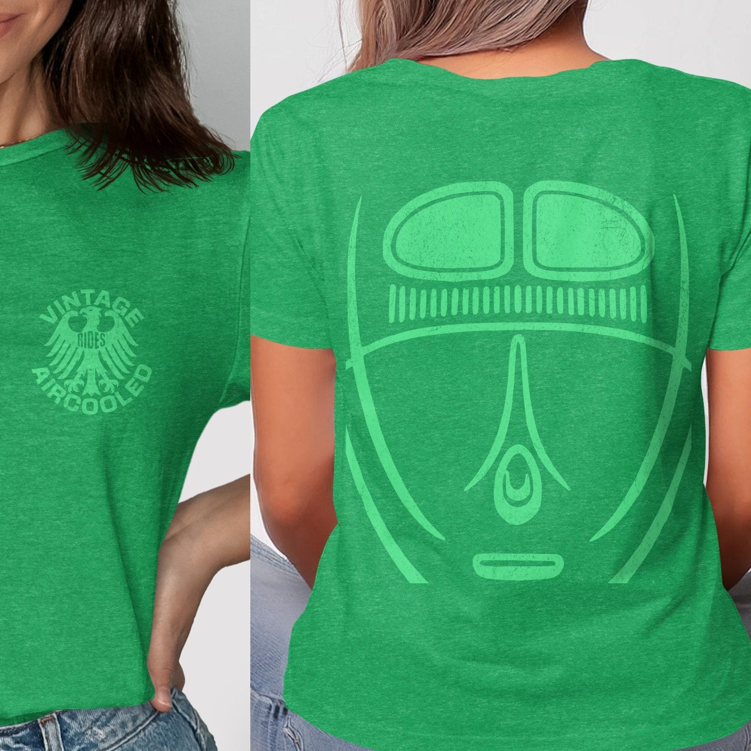 Vintage Aircooled Graphic Green T-Shirt product type