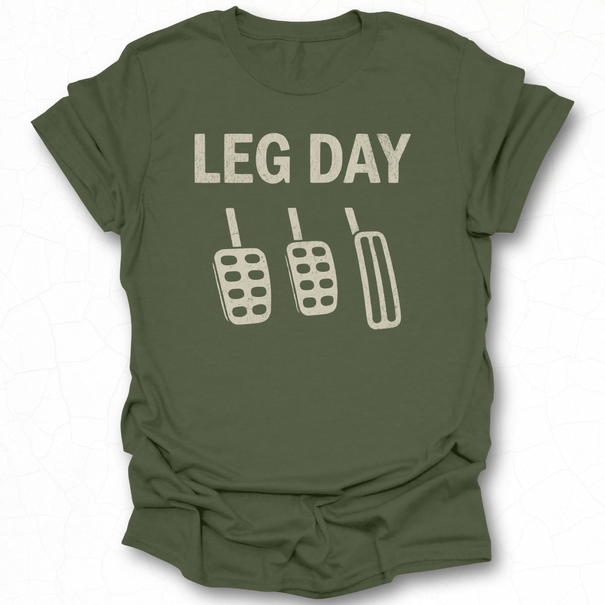 Leg Day Graphic Tee with Unique Gym Design