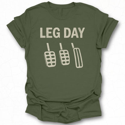 Leg Day Graphic Tee with Unique Gym Design