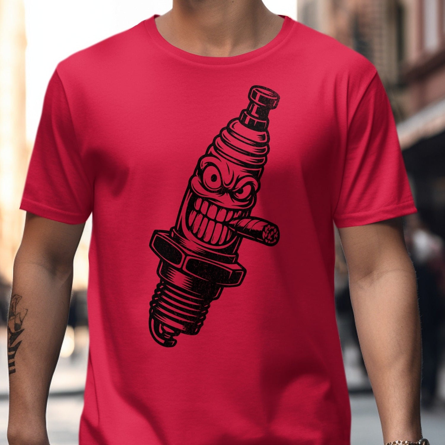 Stylish Red Tee with Cool Graphic Design T-Shirt
