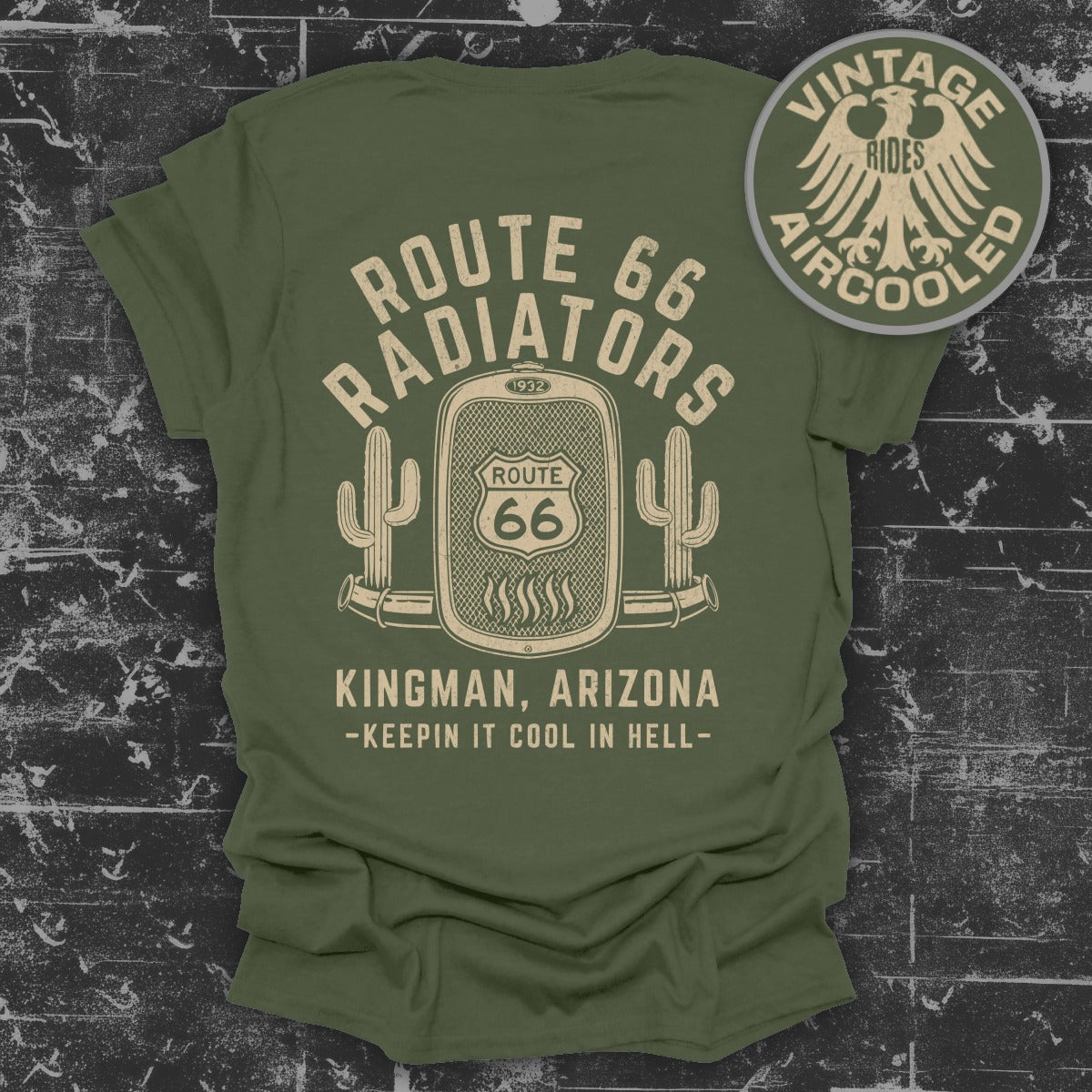 Route 66 Radiators Kingman Arizona vintage rides shirt
