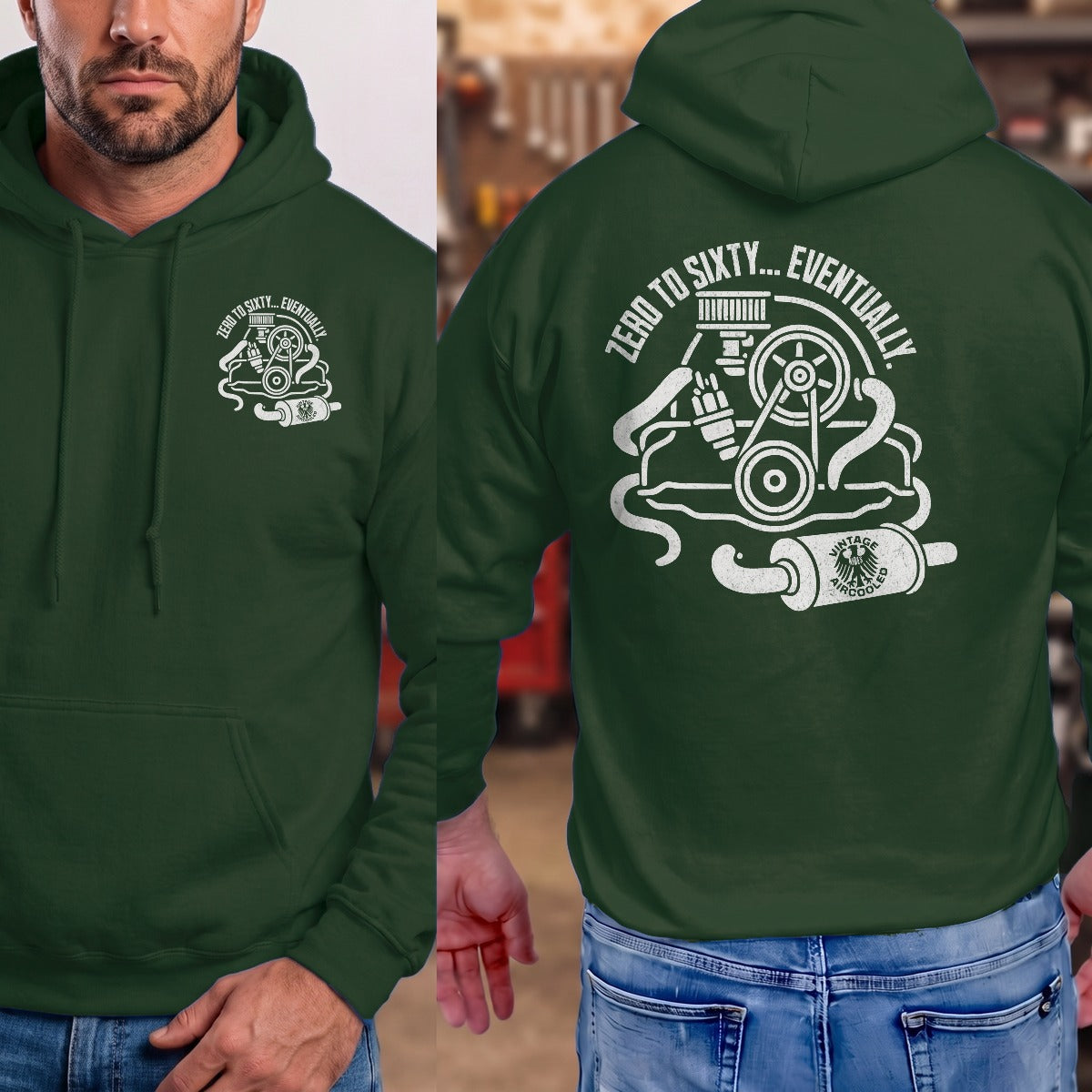 Forest Green | Left Chest + Back