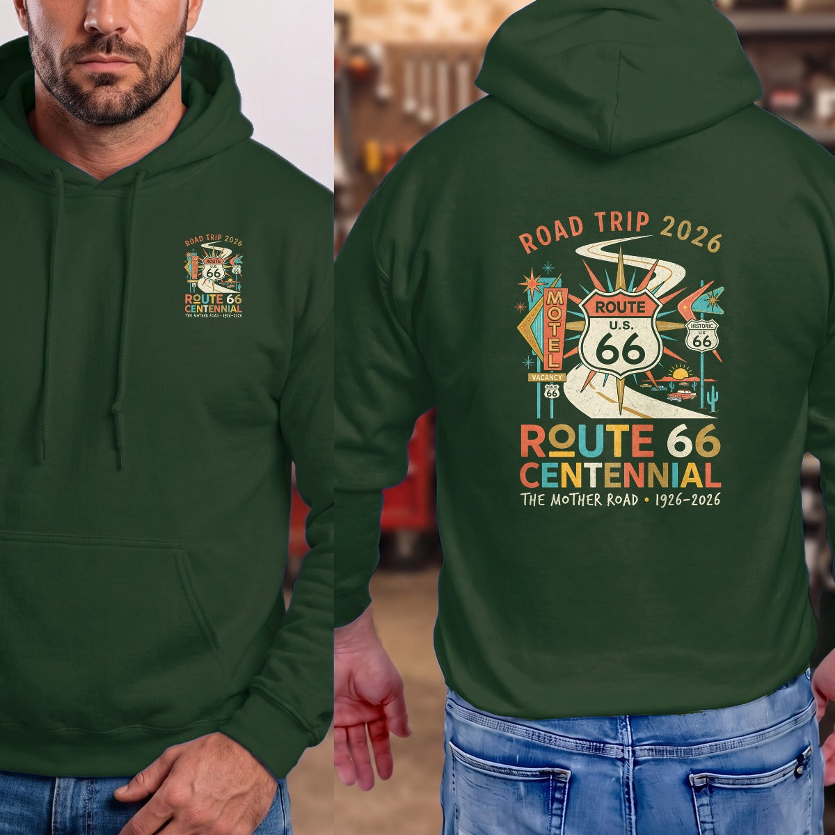 Forest Green | Left Chest + Back