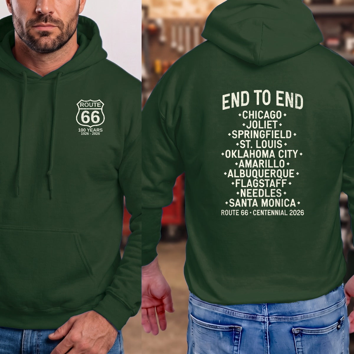 Forest Green | Left Chest + Back