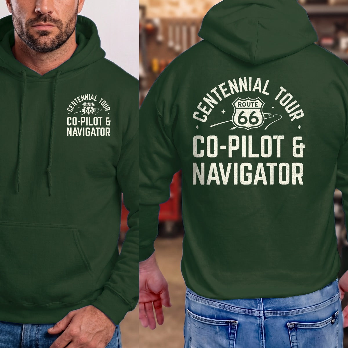 Forest Green | Left Chest + Back