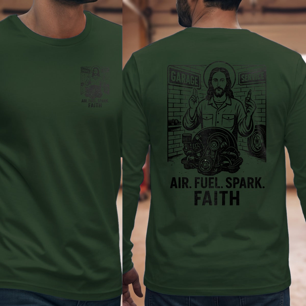 Forest Green | Left Chest + Back