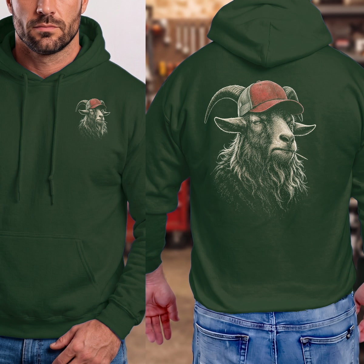 Forest Green | Left Chest + Back