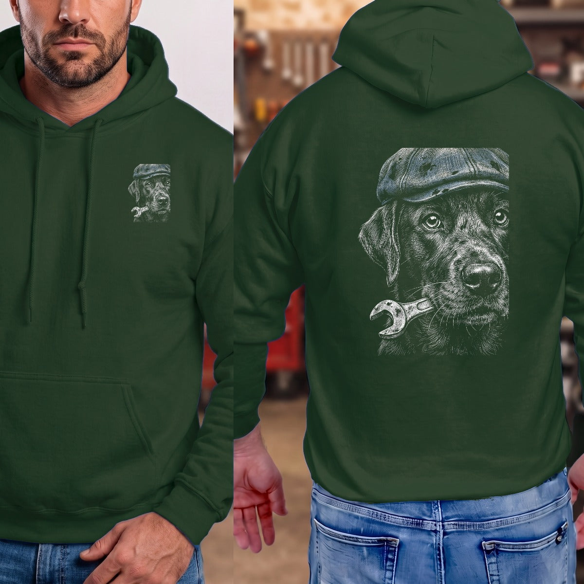 Forest Green | Left Chest + Back