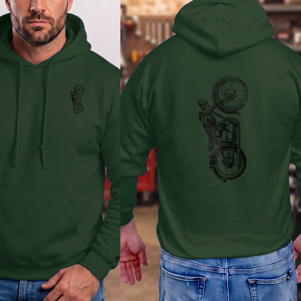 Forest Green | Left Chest + Back