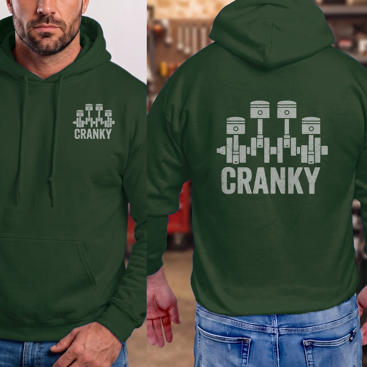 Forest Green | Left Chest + Back
