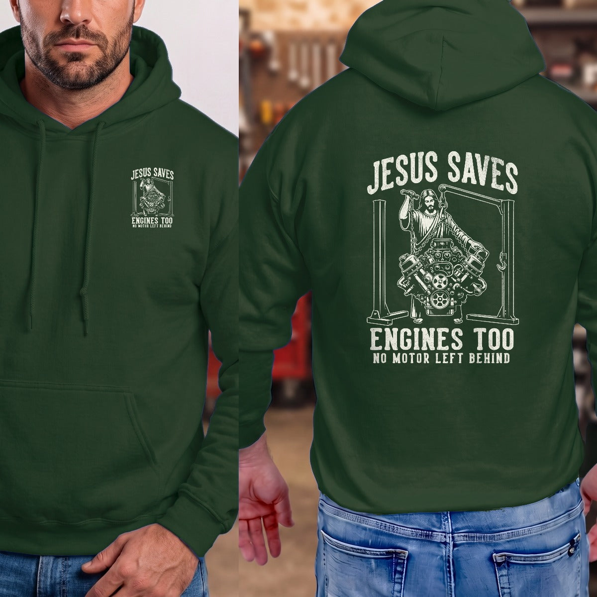 Forest Green | Left Chest + Back