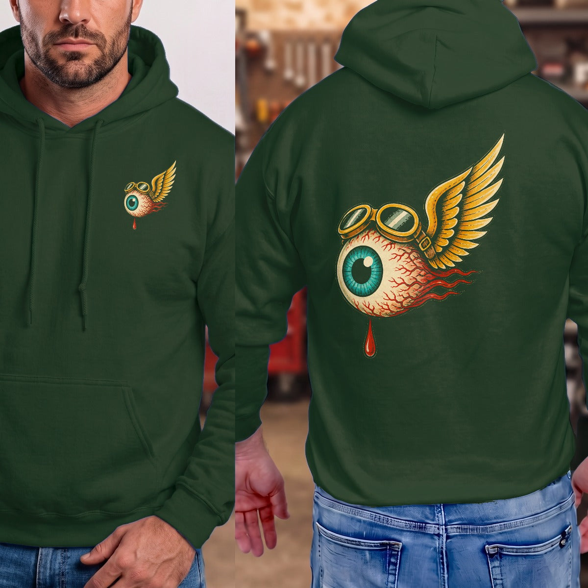 Forest Green | Left Chest + Back