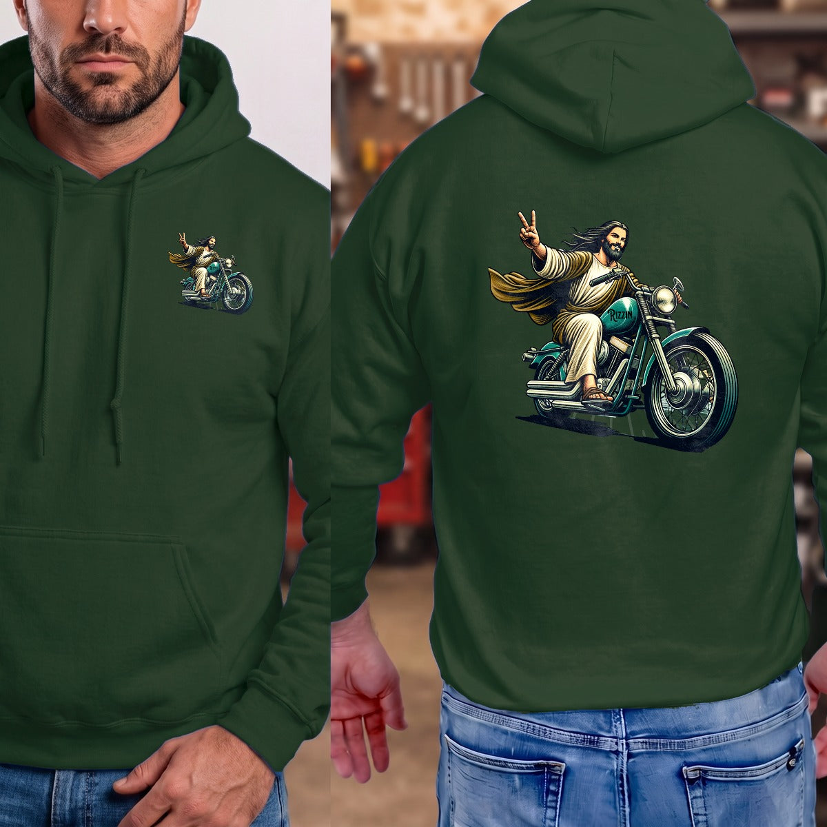 Forest Green | Left Chest + Back