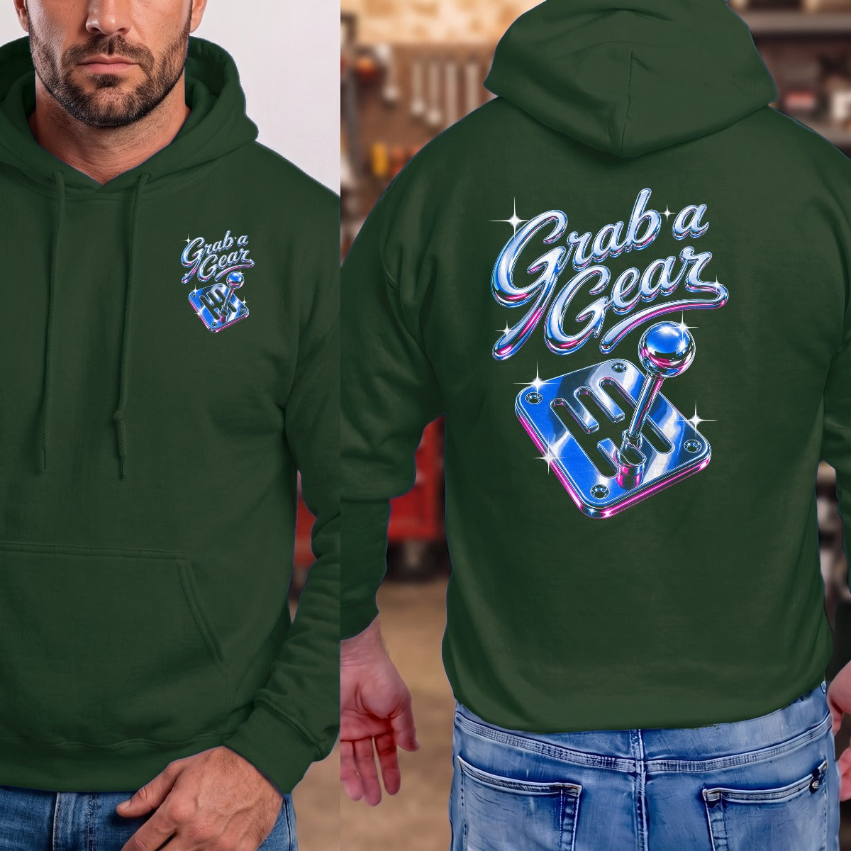 Forest Green | Left Chest + Back