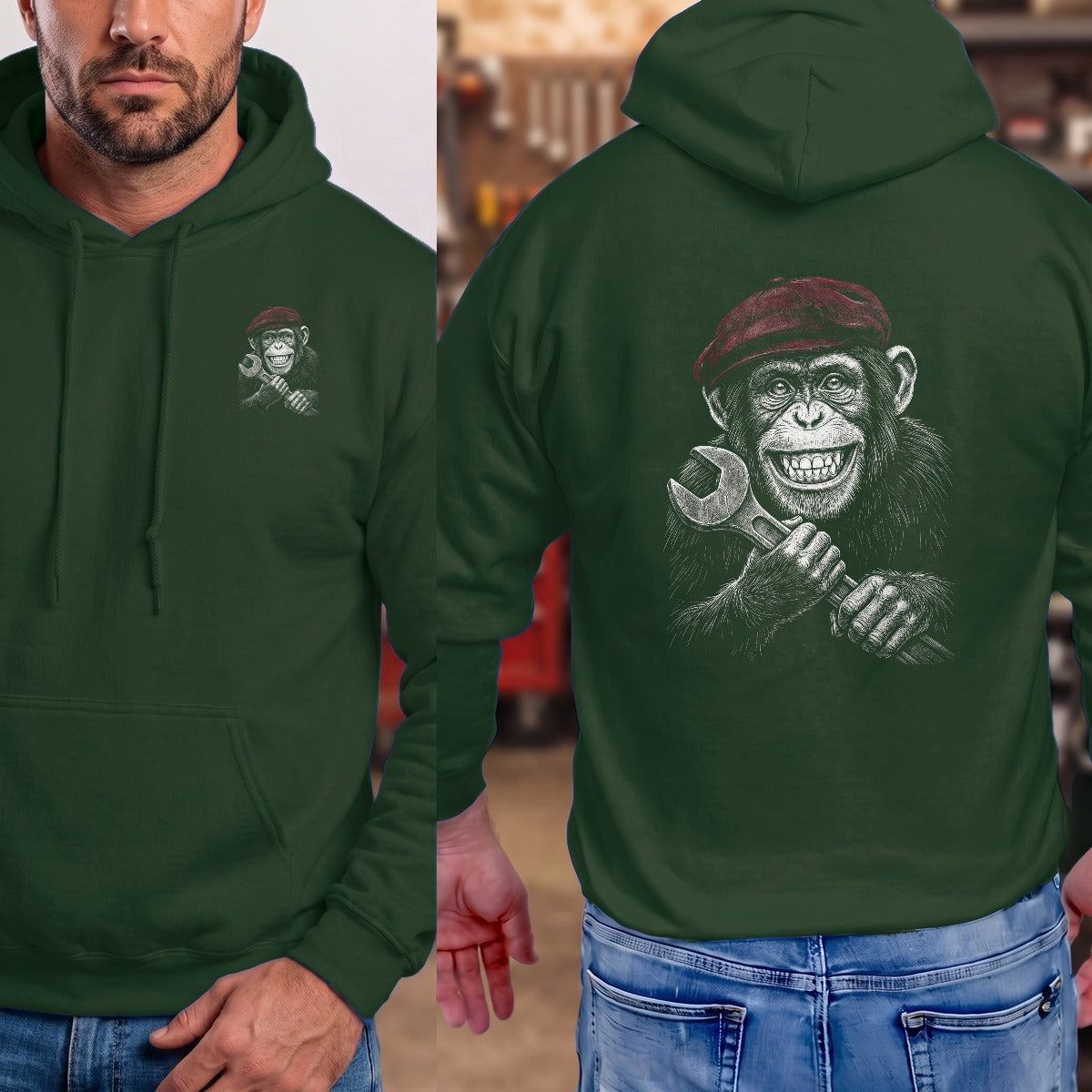 Forest Green | Left Chest + Back