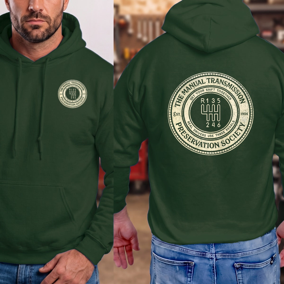 Forest Green | Left Chest + Back