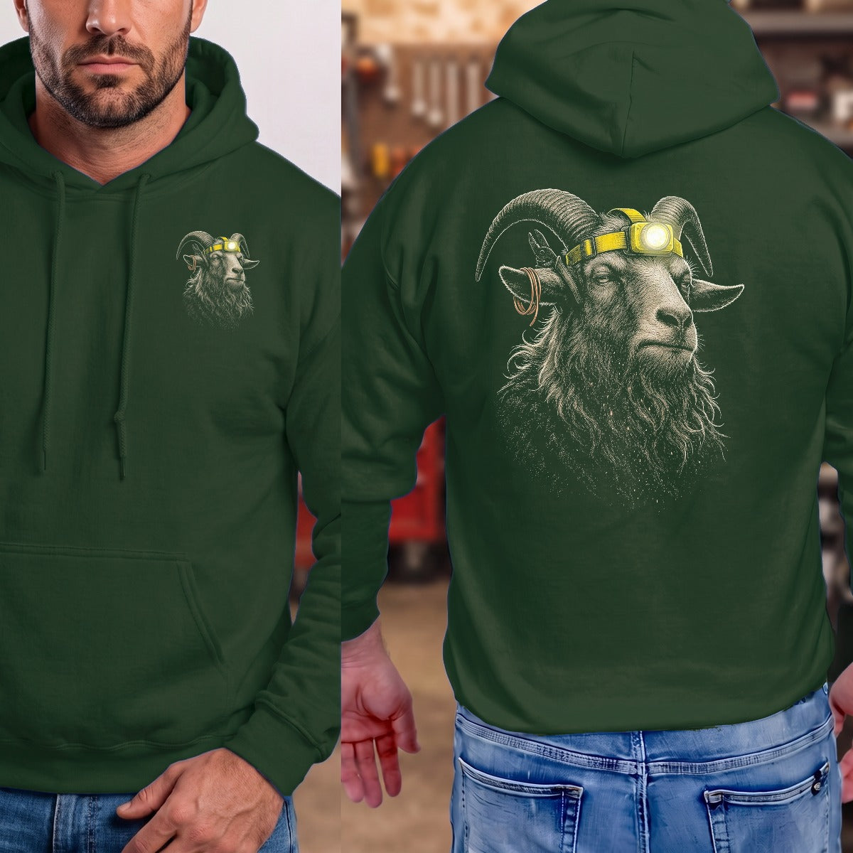 Forest Green | Left Chest + Back