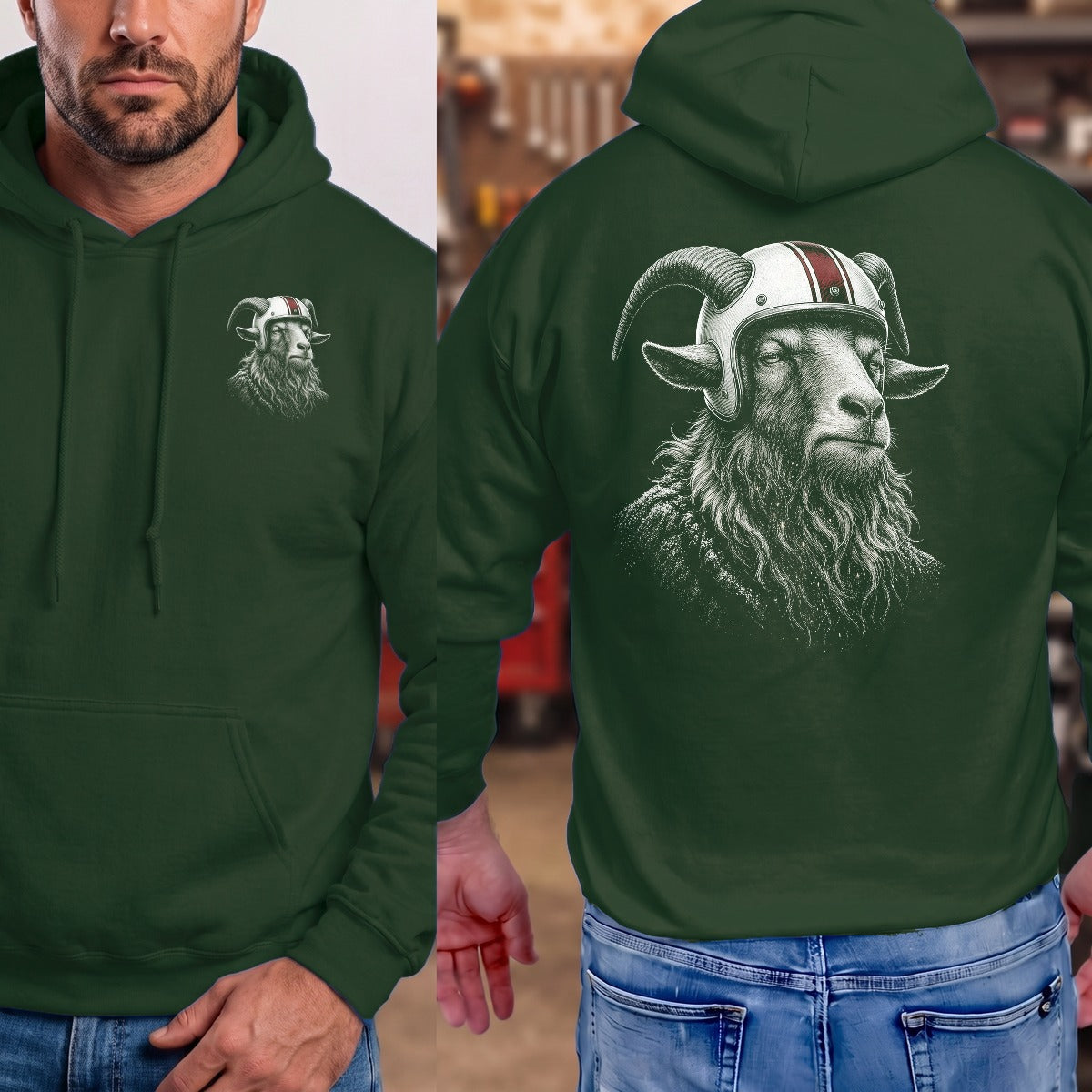 Forest Green | Left Chest + Back