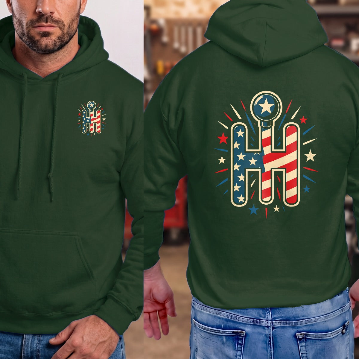 Forest Green | Left Chest + Back