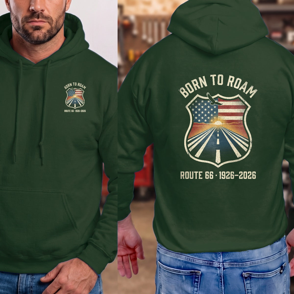 Forest Green | Left Chest + Back