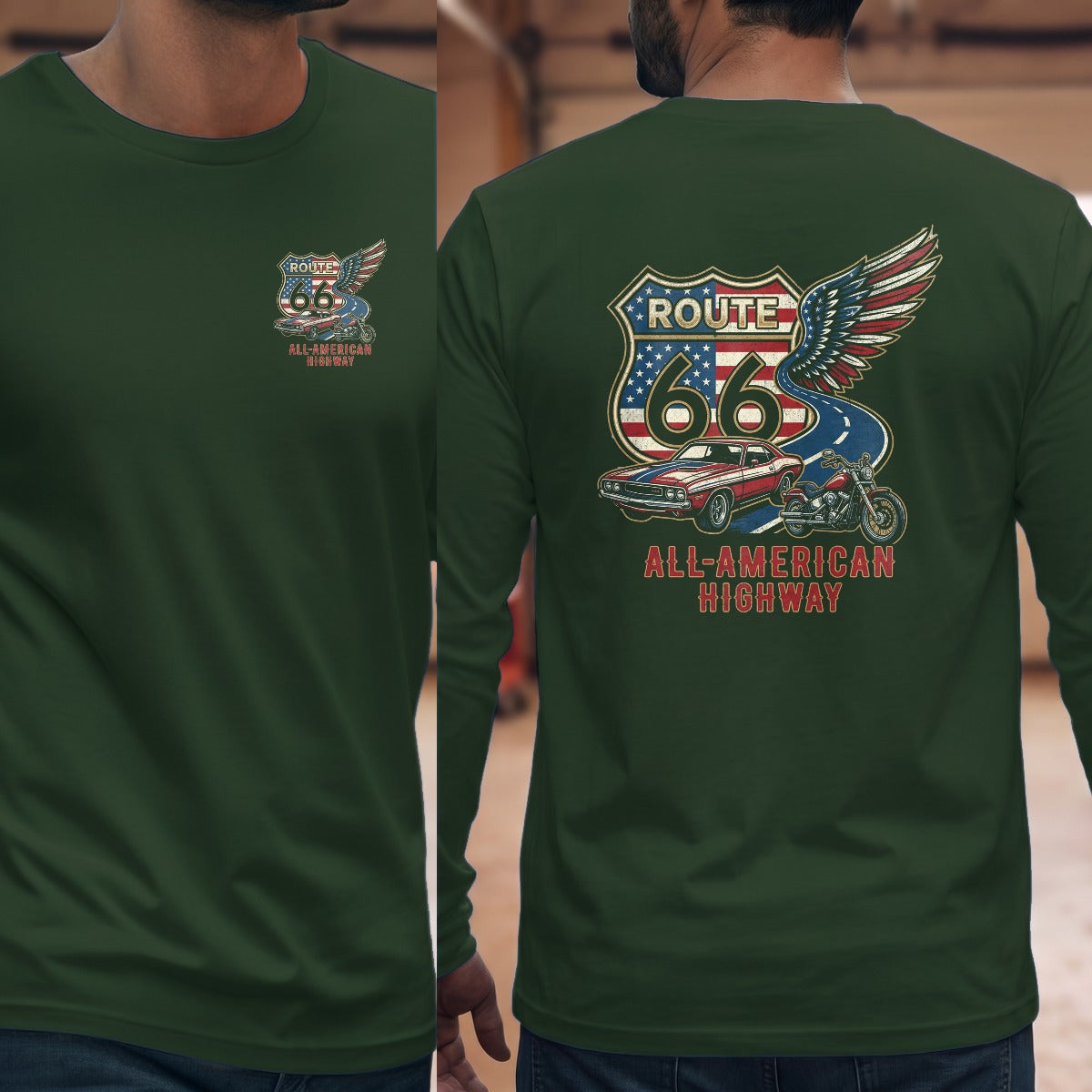 Forest Green | Left Chest + Back