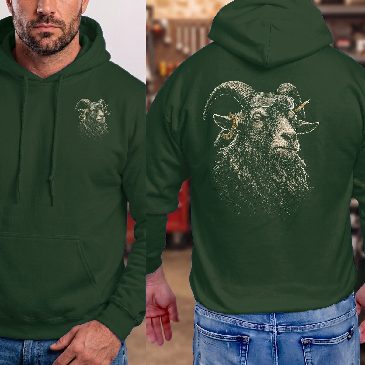 Forest Green | Left Chest + Back