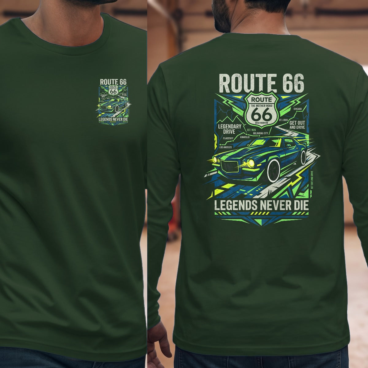 Forest Green | Left Chest + Back