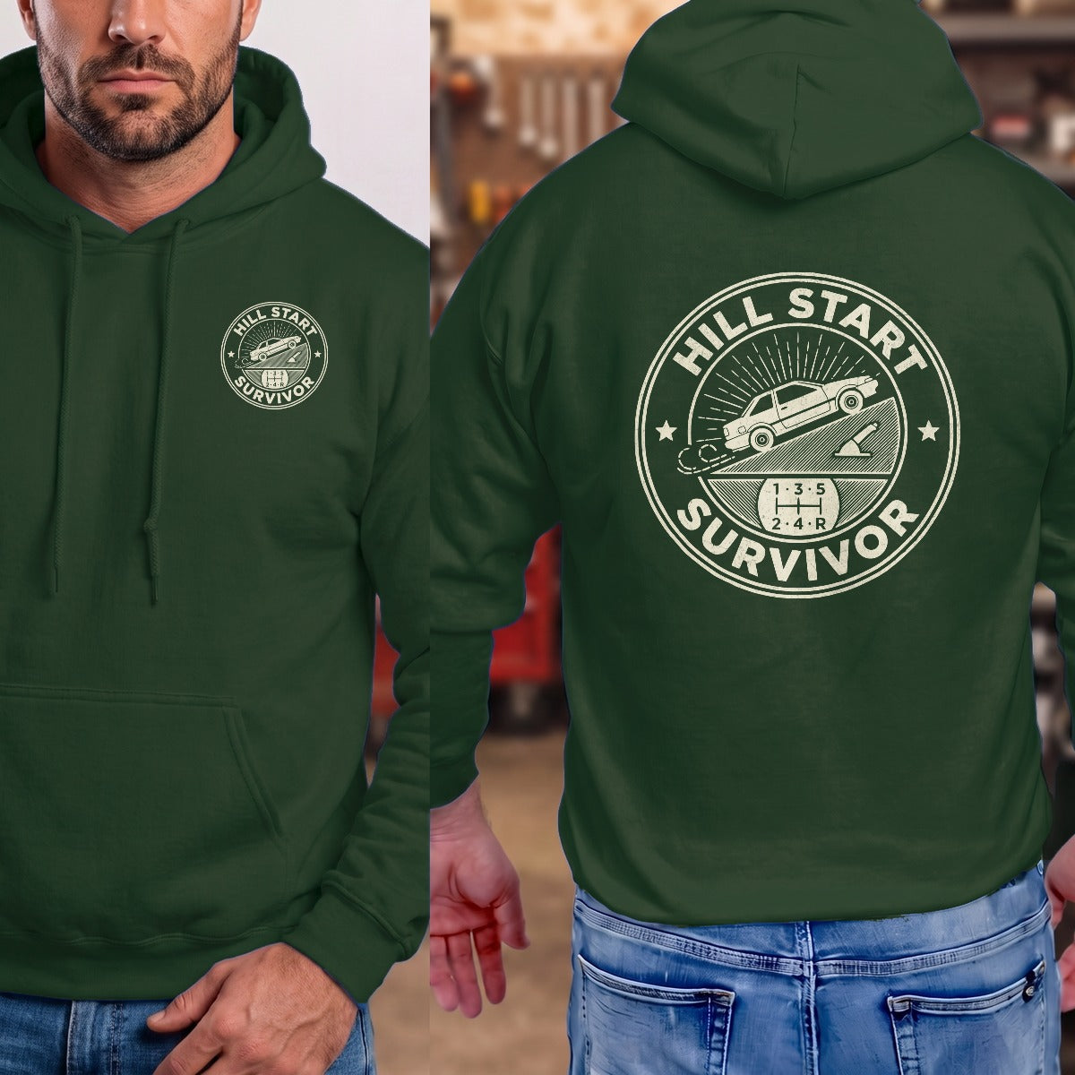 Forest Green | Left Chest + Back