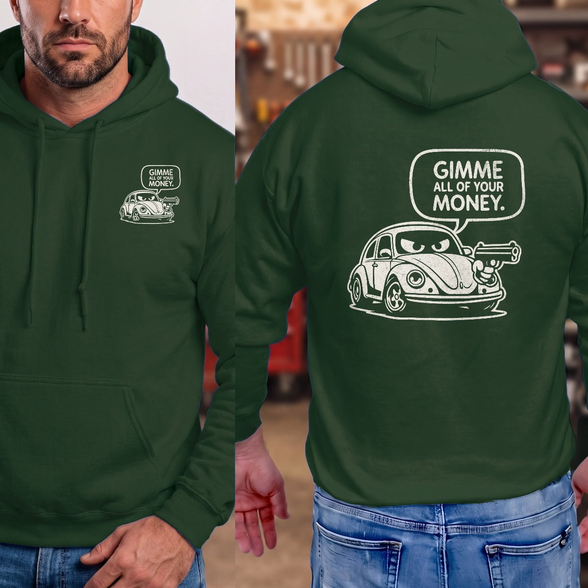 Forest Green | Left Chest + Back