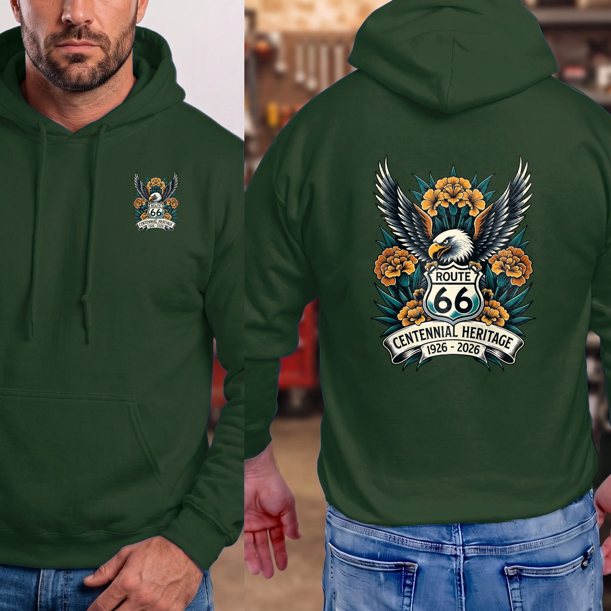 Forest Green | Left Chest + Back