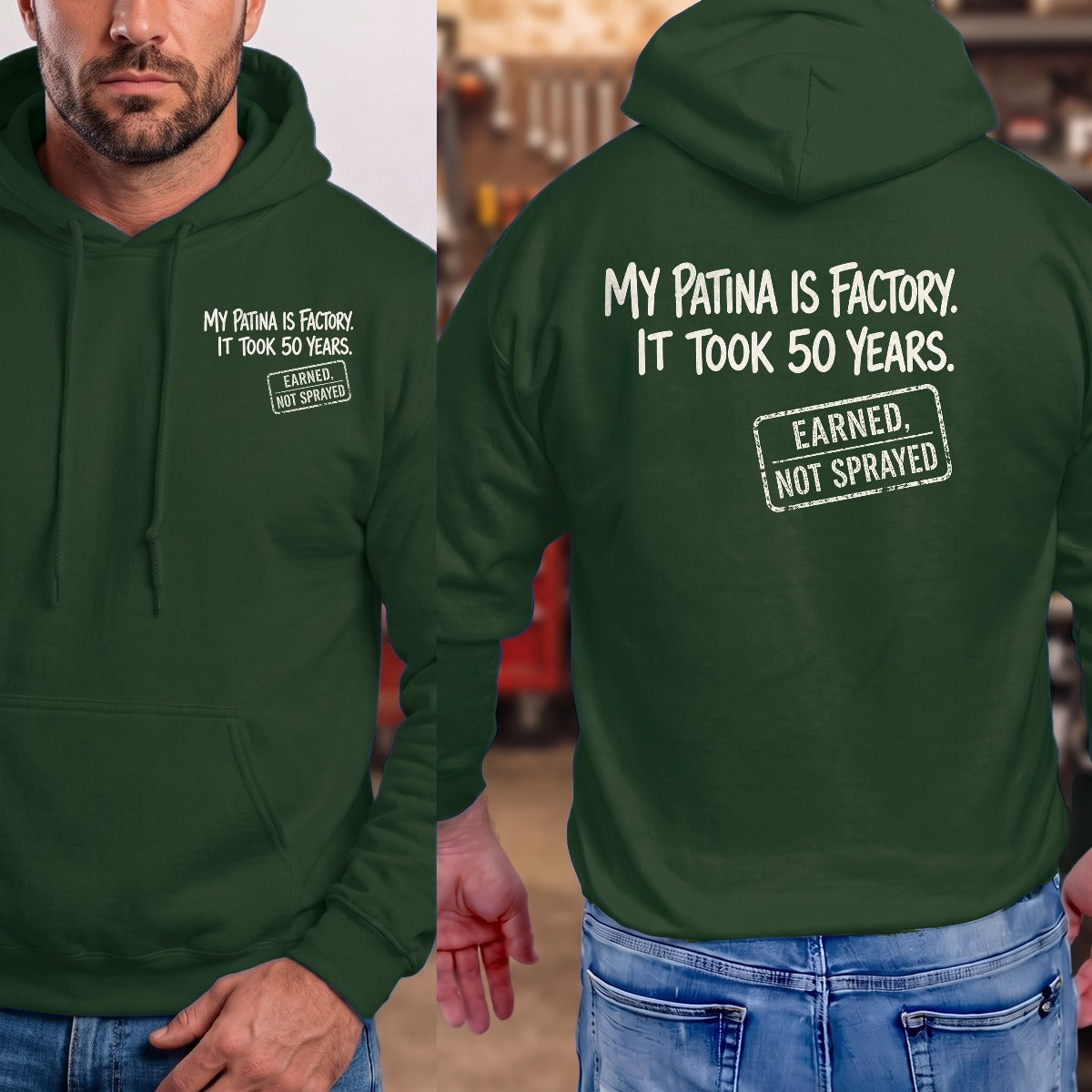 Forest Green | Left Chest + Back