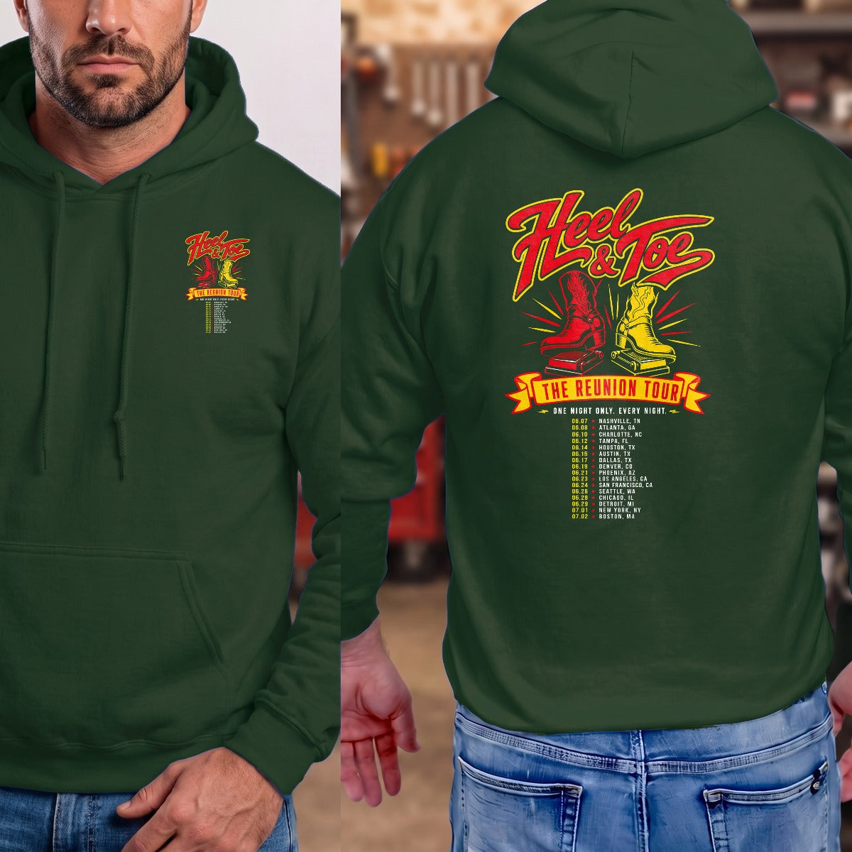 Forest Green | Left Chest + Back