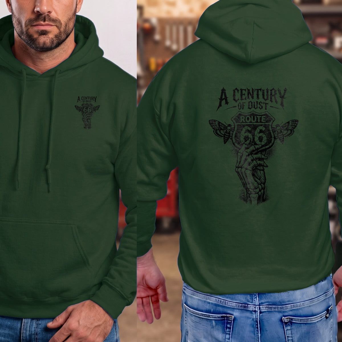 Forest Green | Left Chest + Back