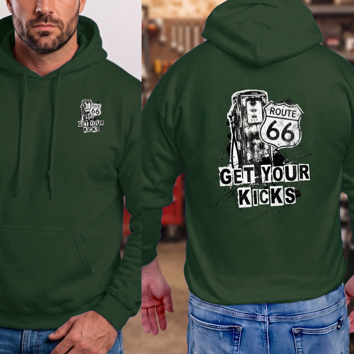 Forest Green | Left Chest + Back