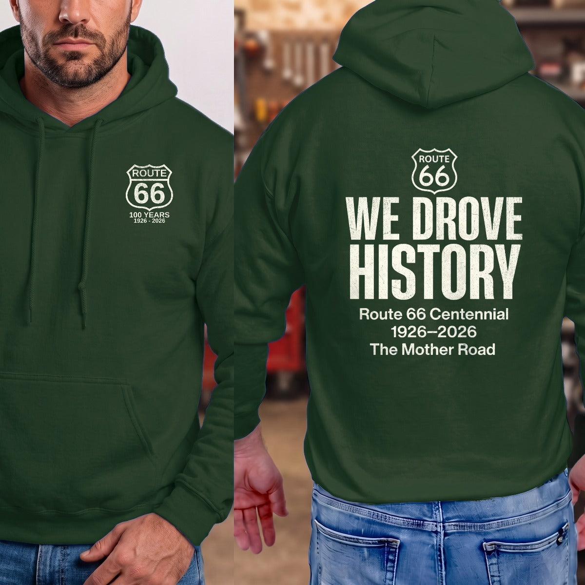 Forest Green | Left Chest + Back