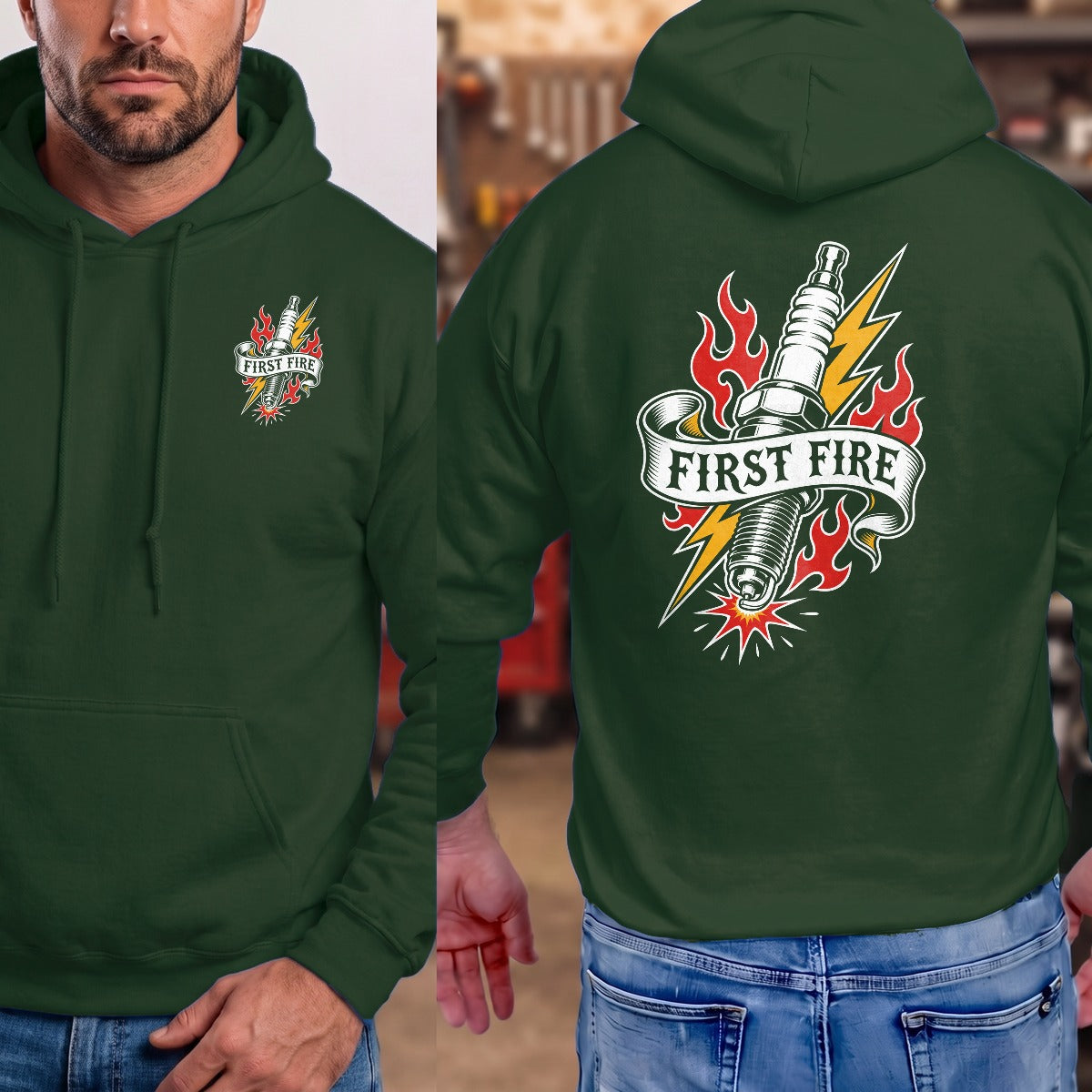 Forest Green | Left Chest + Back (refreshed)