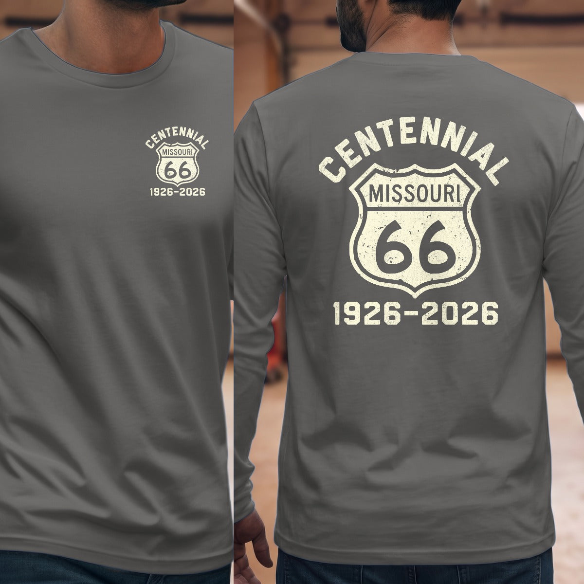 Graphite Heather | Left Chest + Back