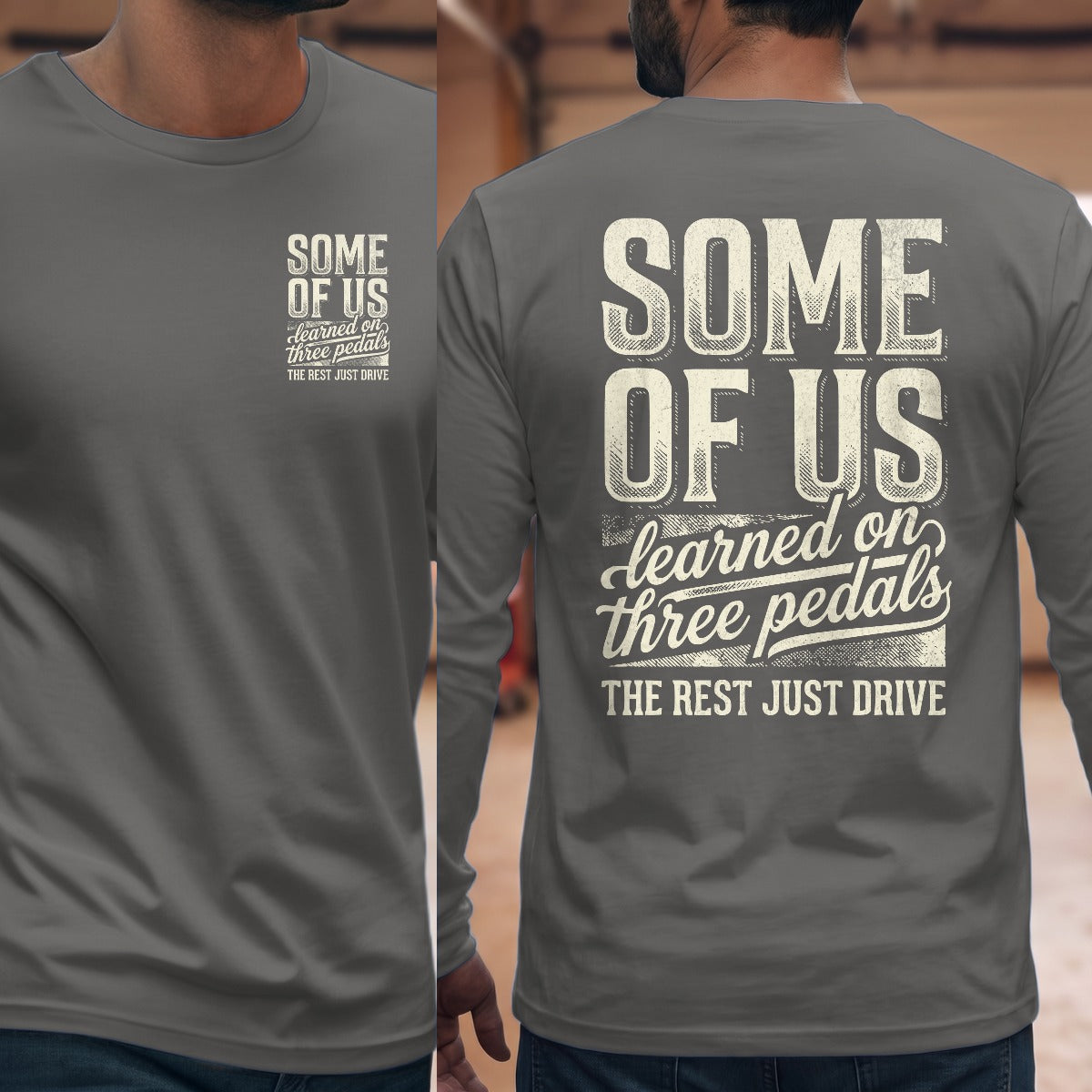 Graphite Heather | Left Chest + Back