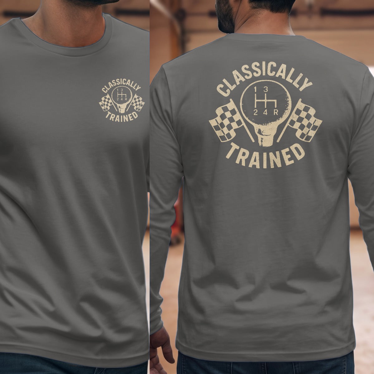 Graphite Heather | Left Chest + Back