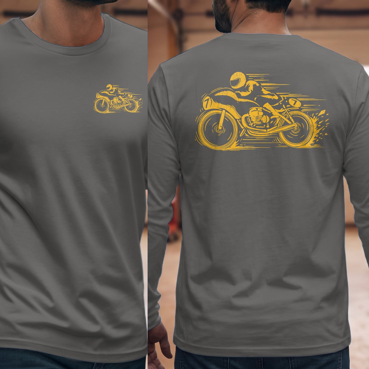 Graphite Heather | Front & Back