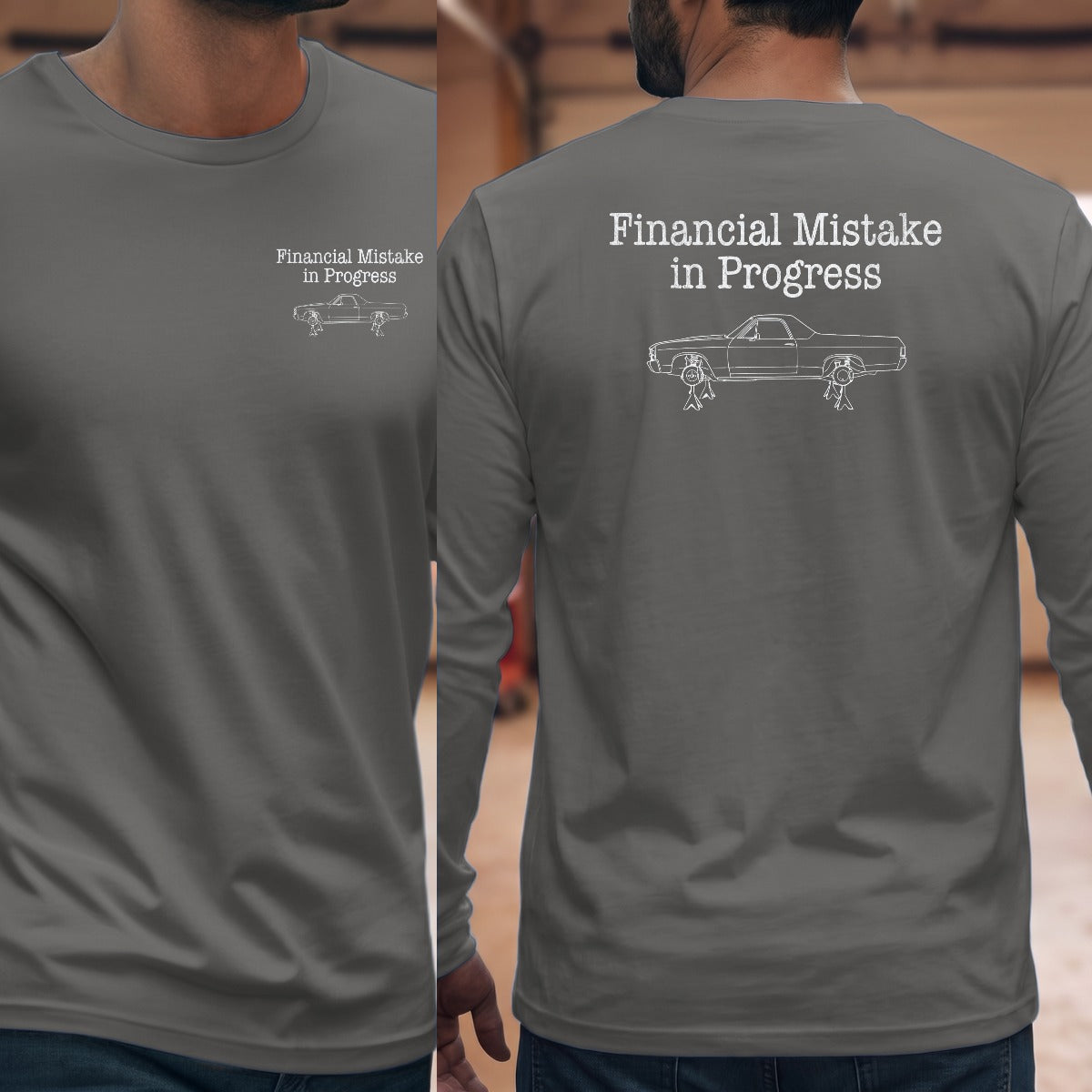 Graphite Heather | Left Chest + Back