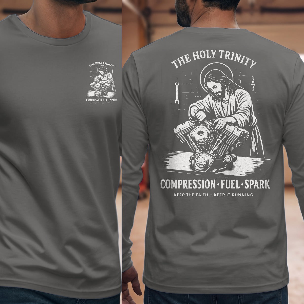 Graphite Heather | Front & Back