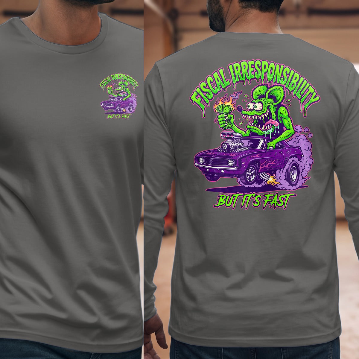 Graphite Heather | Front & Back
