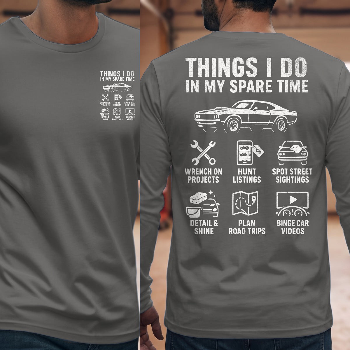 Graphite Heather | Front & Back
