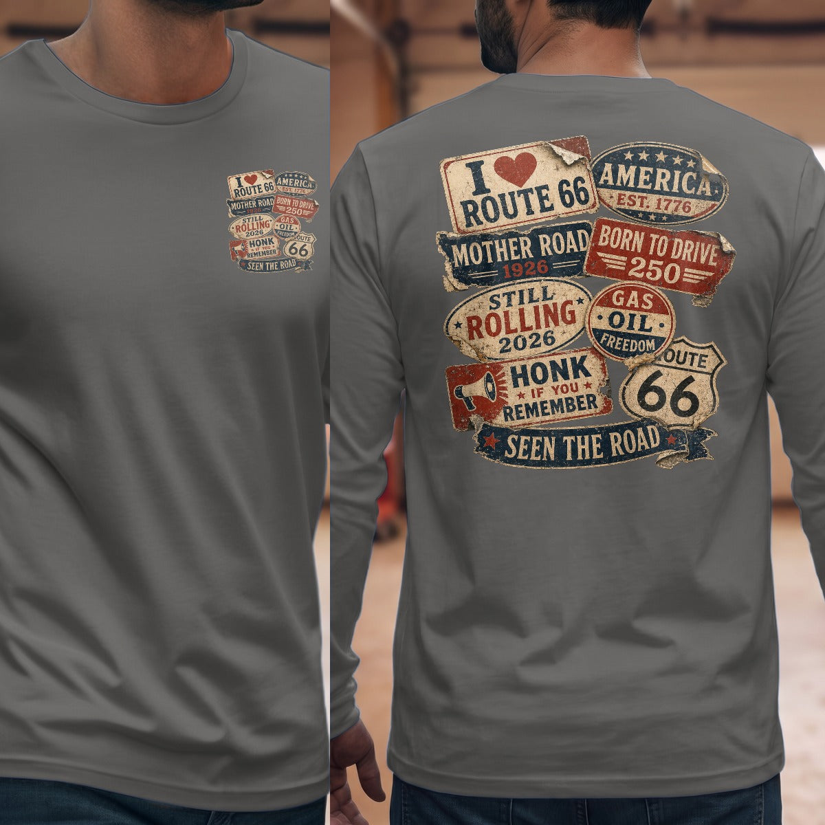 Graphite Heather | Front & Back
