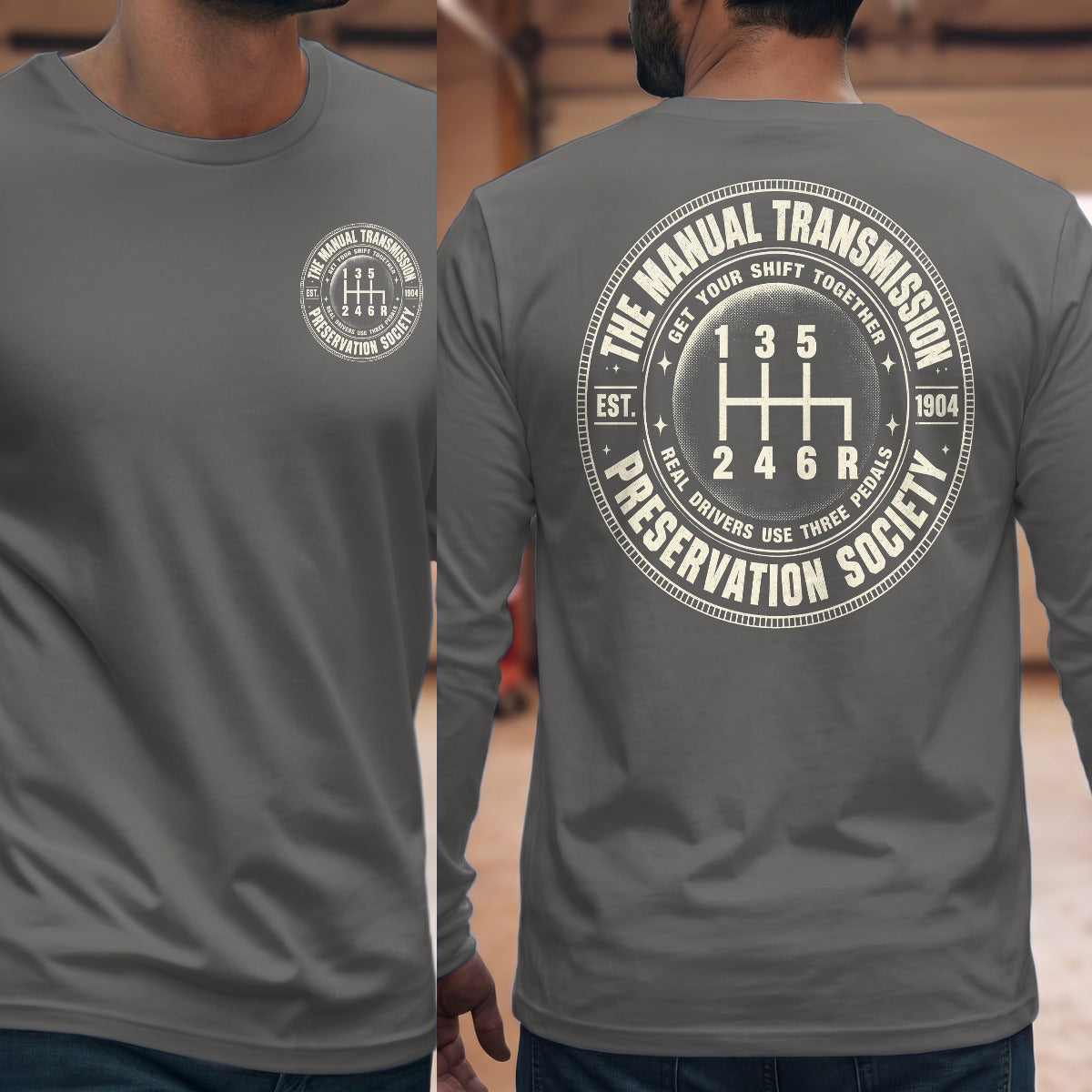 Graphite Heather | Front & Back